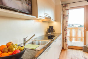 Cucina abitabile appartamento Brunelle Siusi allo Sciliar